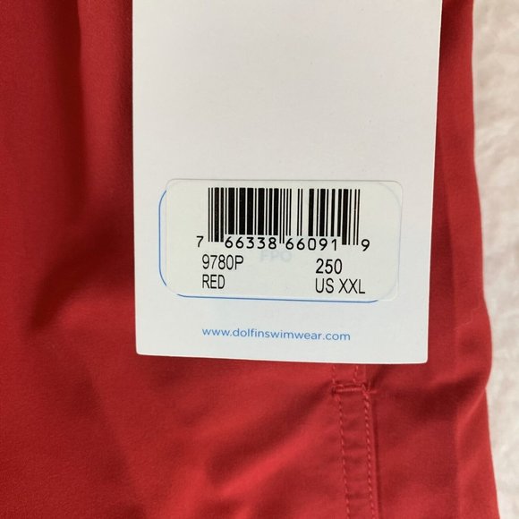 Dolfin Board Shorts Men's‎ 2XL Red 100% Polyester High-Rise Drawstring 7086 - Picture 4 of 10